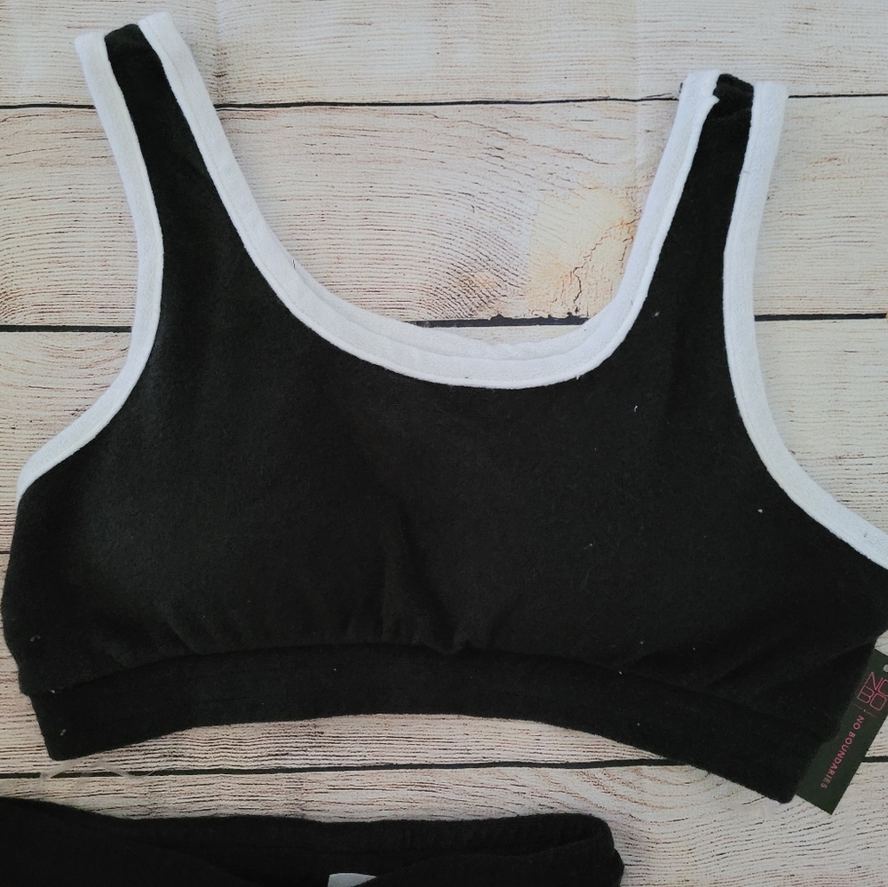 NWT 2 Piece Terry Set Black🖤 - Picture 3 of 9
